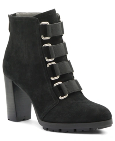 Adrienne Vittadini Women's Theresa Suede Booties Women's Shoes In Black