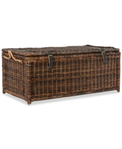 Furniture Jonathan Y Happimess Caden 46'' Wicker Storage Trunk In Brown