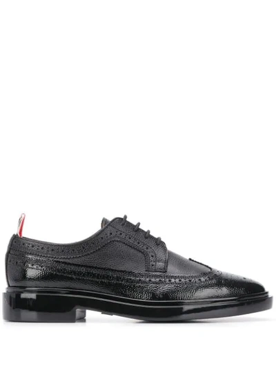 Thom Browne Longwing Leather Brogues In Black