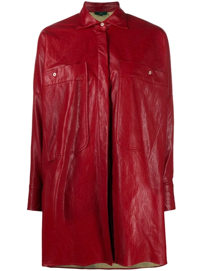 Jejia Oversized Shirt Jacket In Red