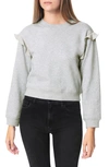 Joe's Frill Shoulder Sweatshirt In Satellite