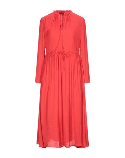 Maje 3/4 Length Dresses In Red