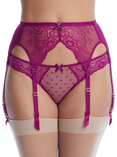 Dita Von Teese Fiamma Garter Belt In Magenta