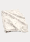 Polo Ralph Lauren Cable Cashmere Throw Blanket In Burnished Chamois