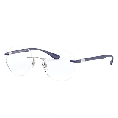 Ray Ban Rb8766 Eyeglasses Sand Blue Frame Clear Lenses 51-23 In Sand Blau