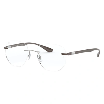 Ray Ban Rb8766 Eyeglasses Sand Brown Frame Clear Lenses 51-23