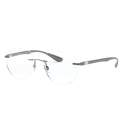 Ray Ban Rb8766 Eyeglasses Sand Grey Frame Clear Lenses 51-23