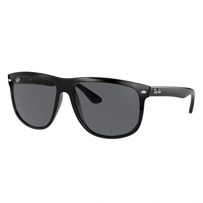 Ray Ban Rb4147 Sunglasses Shiny Black Frame Grey Lenses 60-15