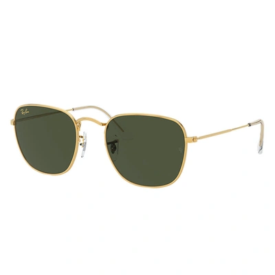 Ray Ban Frank Legend Gold Sunglasses Gold Frame Green Lenses 48-20