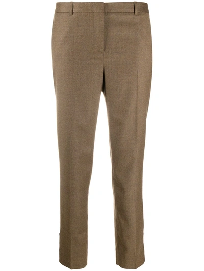 Fabiana Filippi Slim-fit Cropped Trousers In Brown