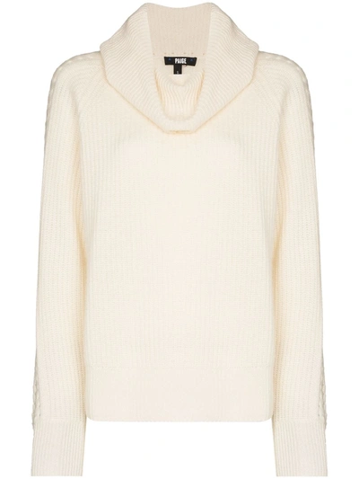 Paige Brynlee Roll Neck Cashmere Jumper In Ivory