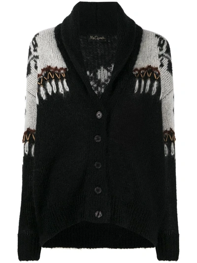 Mes Demoiselles Dwight Shawl-lapel Cardigan In Black