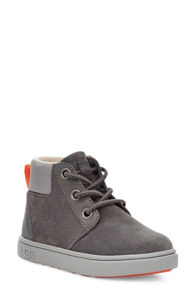 Ugg Kids' Boy's Jayes Mix-leather Zip Boots, Baby/toddlers In Charcoal