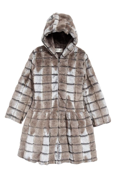 Widgeon Kids' Faux Fur Hooded Coat In Neutral