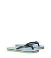 Tory Burch Minnie Flip-flop In Tory Navy/dusty Blue/multi