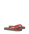 Tory Burch Minnie Flip-flop In Grenadine/tory Navy/multi