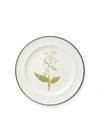 Tory Burch Lilac Flower Salad Plates, Set Of 4 In White