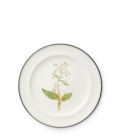 Tory Burch Lilac Flower Salad Plates, Set Of 4 In White