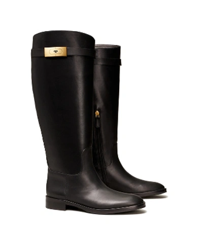 Tory Burch T-hardware Riding Boot In Black