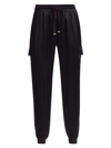 Cami Nyc Elsie Stretch Silk Joggers In Black