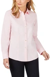 Foxcroft Dianna Non-iron Cotton Shirt In Chambray Pink