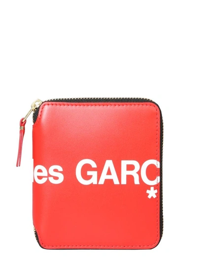 Comme Des Garçons Zip Around Wallet Unisex In Red