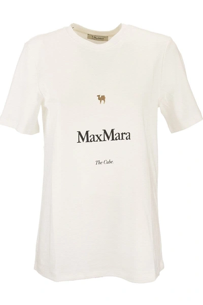 Max Mara Maxmara Anima Cotton Jersey T-shirt In White
