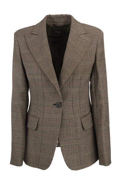 Max Mara Eolo Wool Twill Blazer In Caramel