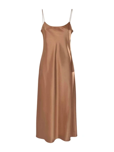 Theory Telson Dress In Brown Synthetic Fibers