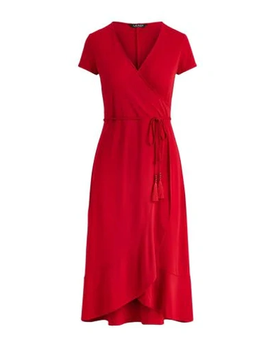 Lauren Ralph Lauren Midi Dress In Red