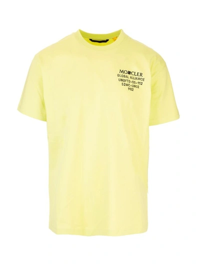 Moncler Men's Yellow Cotton T-shirt