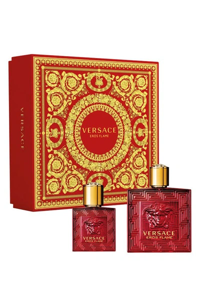 Versace Eros Flame Eau De Parfum Set-$167 Value In Red