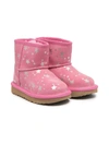 Ugg Kids' Star-print Slip-on Ankle Boots In Wild Berry