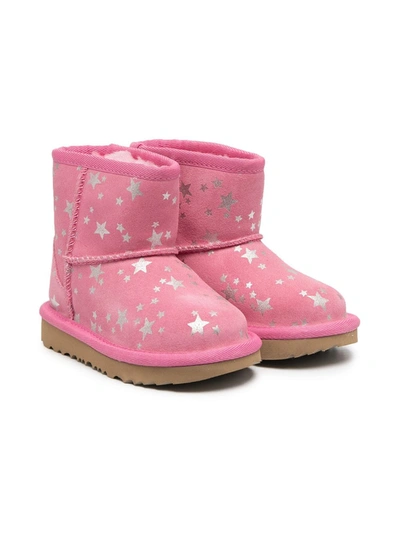 Ugg Star-print Slip-on Ankle Boots In Wild Berry