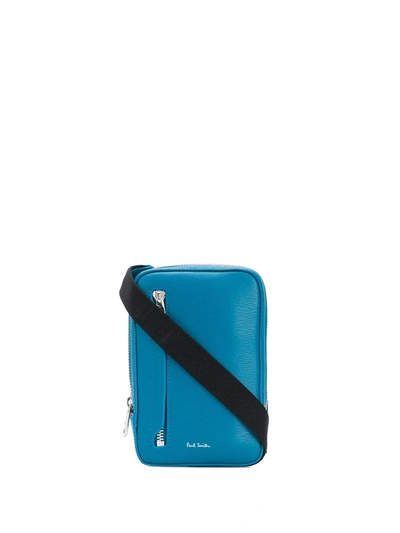 Paul Smith Logo Zipped Belt Bag In Blue