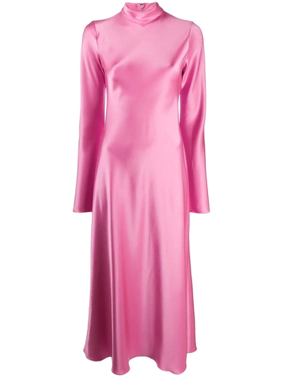 Nanushka Ashlee High-neck Dress In Pink