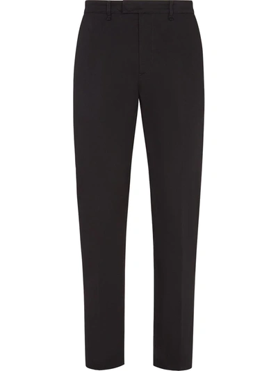 Fendi High-waist Tailored Trousers In Black
