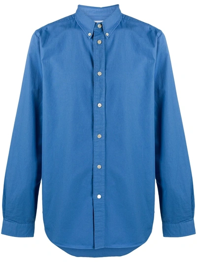 Ps By Paul Smith Long Sleeve Oversize Shirt In Blue