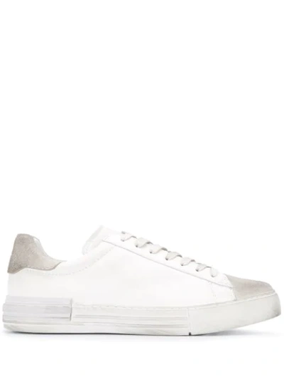 Hogan Contrast Panel Low-top Sneakers In White