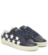 Saint Laurent Court Classic Sl/06 Star Low Top Sneaker In Navy