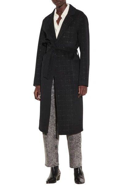 Sandro Antho Double Faced Wool Blend, Sandro Double Sided Black Wool Trench Coat
