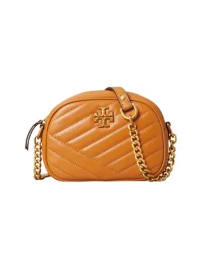 Tory Burch Women's Small Kira Chevron Leather Camera Bag In Squash