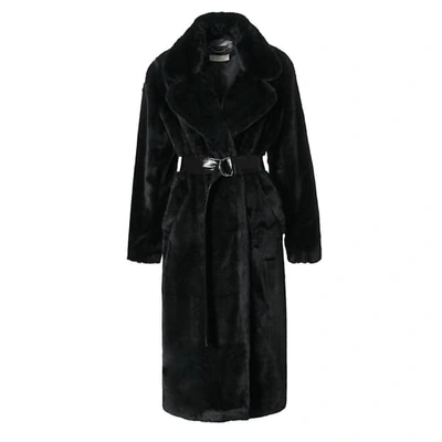 Aggi Kylie Warm Black Fur Coat