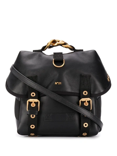 N°21 Black Leather Backpack