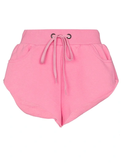 Natasha Zinko Bright Pink Embroidered Jogging Shorts