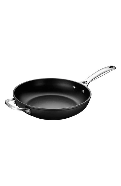Le Creuset Toughened Nonstick Pro 12" Stir Fry Pan With Helper Handle In Black