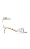 By Far Kaia Leather Sandals In White