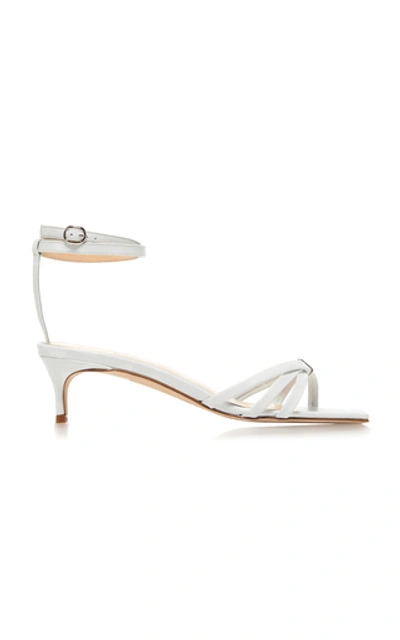 By Far Kaia Leather Sandals In White