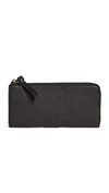 Madewell The Continental Zip Wallet In True Black