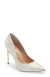 Steve Madden Vala Pointy Toe Pump In White/ Grey